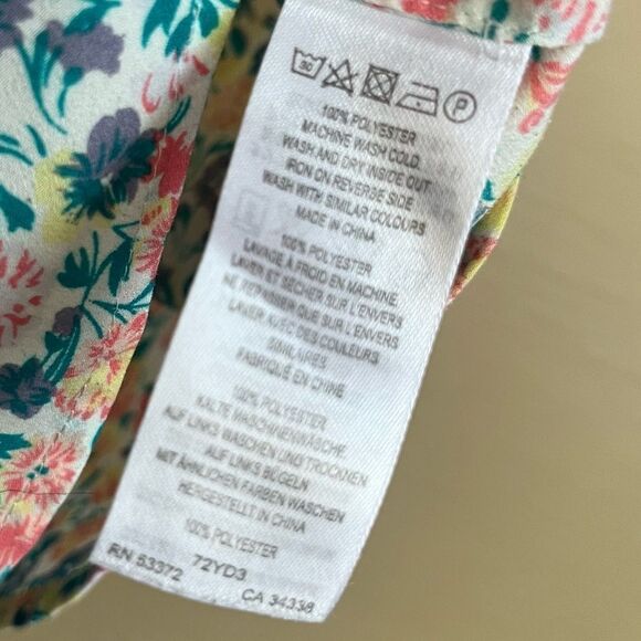 French Connection Floral Print Rounded Hem Cotton Tank Top - Picture 7 of 7